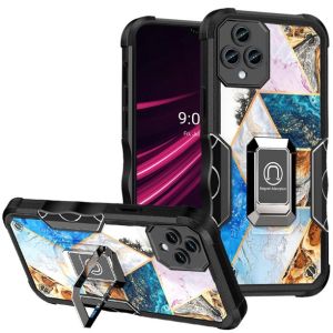 For Celero 5G 2023 6.5" Compatible, Revvl 6 5G Stellar Hybrid IMD Design Ring Stand Cover Case - C