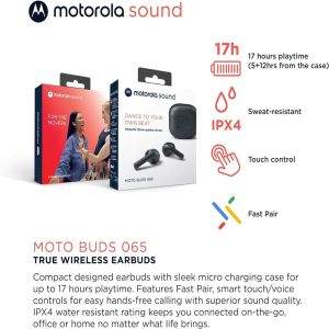 MOTOROLA MOTO BUDS 065 (TWS EARBUDS) (TWS/BT / BLACK) - (LANE C6)