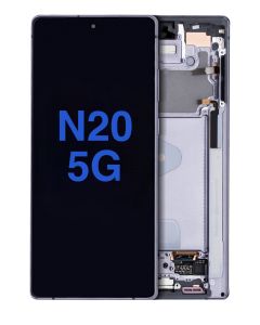 Aftermarket Pro OLED Assembly with Frame for Samsung Note 20 (With Finger Print Sensor) - Mystic Gray