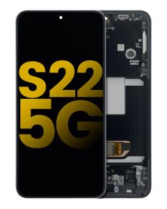 Refurbished OLED Assembly with Frame for Samsung S22 - Pink Gold
