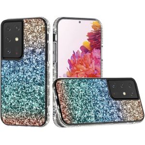Samsung s21 Ultra, s30 Ultra Decorative Glitter with Diamond All Around Hybrid - A Style