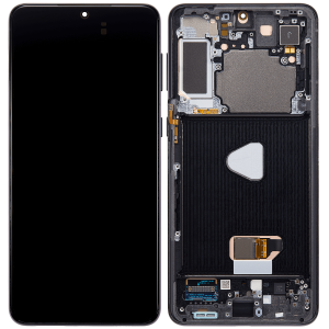 OLED Assembly With Frame For Samsung Galaxy S21 Plus 5G (Aftermarket Plus) (Phantom Black)(Support Finger Print)