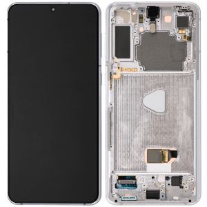 OLED Assembly With Frame For Samsung Galaxy S21 Plus 5G (Refurbished) (Phantom Silver)  