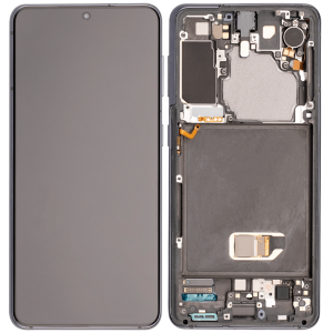 Aftermarket Pro OLED Assembly with Frame for Samsung S21 (6.2") (With Finger Print Sensor) - Phantom Black