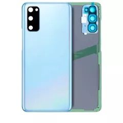 Premium Back Cover Glass With Camera Lens For Samsung S20 - Sky Blue