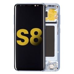 Refurbished OLED Assembly with Frame for Samsung S8 - Coral Blue
