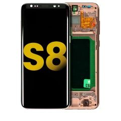 Refurbished OLED Assembly with Frame for Samsung S8 - Maple Gold