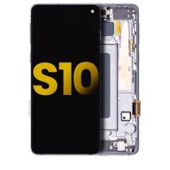 Refurbished OLED Assembly With Frame For Samsung S10 - Prism Black