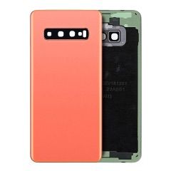 Premium Back Cover Glass With Camera Lens For Samsung S10 - Flamingo Pink