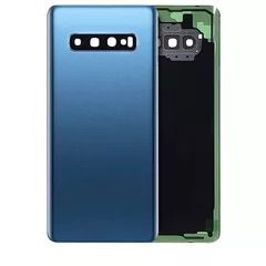 Premium Back Cover Glass With Camera Lens For Samsung S10 Plus - Prism Blue
