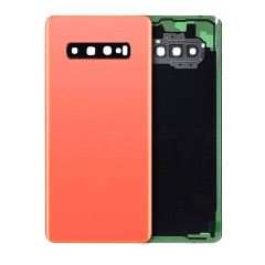 Premium Back Cover Glass With Camera Lens For Samsung S10 Plus - Flamingo Pink