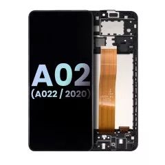 Genuine LCD Assembly with Frame for Samsung A02 (A022 / 2020) - Black