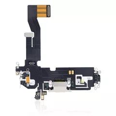 Premium Charging Port Flex Cable for IP 12 / 12 Pro - Silver