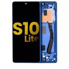 Refurbished OLED Assembly with Frame for Samsung S10 Lite - Prism Blue