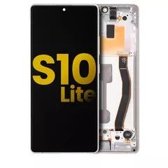 Refurbished OLED Assembly with Frame for Samsung S10 Lite - Prism White