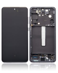Aftermarket Pro OLED Assembly with Frame for Samsung S21 FE (6.36") (With Finger Print Sensor) - Phantom Black