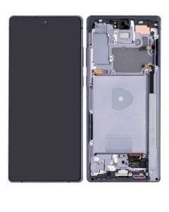 Refurbished OLED Assembly with Frame for Samsung Note 20 - Mystic Gray