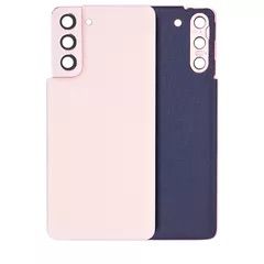 Premium Back Cover Glass With Camera Lens For Samsung S21 - Pink