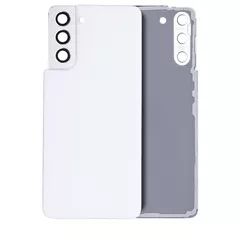 Premium Back Cover Glass With Camera Lens For Samsung S21 Plus - White