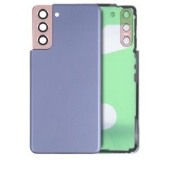 Premium Back Cover Glass With Camera Lens For Samsung S21 - Violet