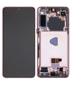OLED Assembly With Frame For Samsung Galaxy S21 Plus 5G (Refurbished) (Phantom Violet / Pink / Gold)
