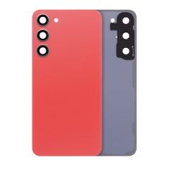 Premium Back Cover Glass With Camera Lens For Samsung S23 Plus - Orange