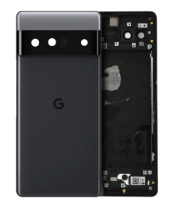 BACK HOUSING FOR GOOGLE PIXEL 6A (GENUINE OEM) (BLACK)