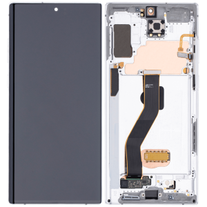 Aftermarket Pro OLED Assembly with Frame for Samsung Note 10 Plus (With Finger Print Sensor) - Aura White