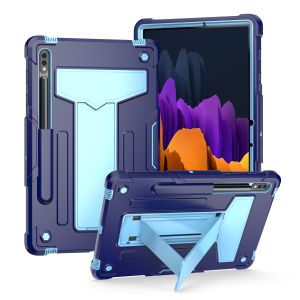 For Samsung Galaxy Tab S9 Plus Tablet Vertical 3in1 Tough Hybrid Kickstand - NavyBlue/Blue