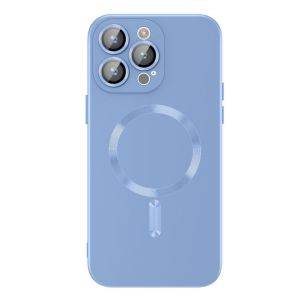 For Samsung S23 Complete Protection Hybrid with Metal Tempered Camera Glass - Light Blue