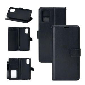 LEATHER WALLET CASE FOR SAM A13 5G BLACK