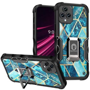 For Celero 5G 2023 6.5" Compatible, Revvl 6 5G Stellar Hybrid IMD Design Ring Stand Cover Case - B