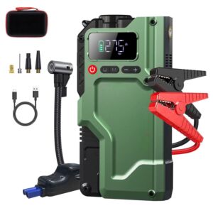 Wesdar S1052 16000mAh Emergency Car Battery Jump Starter & Air Compressor - Black/Green