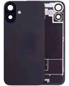 Back Glass With Steel Plate And MagSafe Magnet Pre-Installed Compatible For iPhone 16 - Black