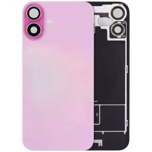 Back Glass With Steel Plate With MagSafe Magnet Pre-Installed Compatible For IPhone 16  (Pink)