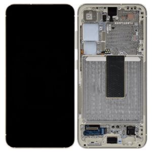 OLED Assembly With Frame For Samsung Galaxy S23 5G (US & International Version) (Aftermarket Plus) (Cream)