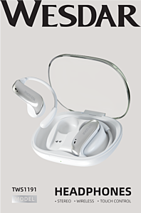Bluetooth 6.0 Wireless OWS Earphones Ultra Long Battery Life - White