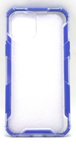 BUMPER COLOR CLEAR CASE FOR IPHONE 12 MINI BLUE