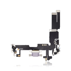 Aftermarket Plus Charging Port Flex Cable for IP 14 Plus - Purple