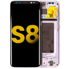 Refurbished OLED Assembly with Frame for Samsung S8 - Orchid Gray
