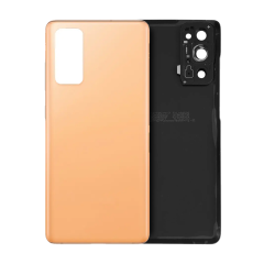 Premium Back Cover Glass With Camera Lens For Samsung S20 FE - Cloud Orange