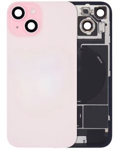 Back Glass With Steel Plate With MagSafe Magnet Pre-Installed Compatible For iPhone 15 Plus (Pink)