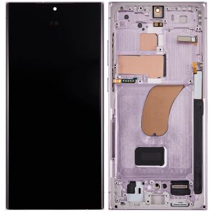 Aftermarket Pro OLED Assembly with Frame for Samsung S23 Ultra (With Finger Print Sensor) - Lavender