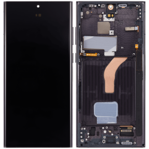 (AM Pro) OLED Assembly with Frame For Samsung S22 Ultra (120Hz) (6.79") (US & International Version) - Phantom Black