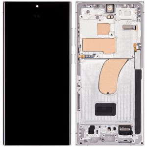 Aftermarket Pro OLED Assembly with Frame for Samsung S23 Ultra (6.79") (US & International Version) (With Finger Print Sensor) - Sky Blue & Lime