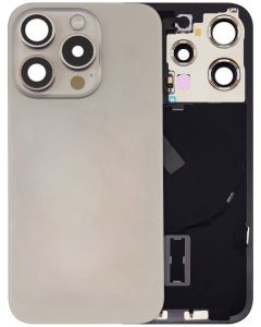 Back Glass With Steel Plate And MagSafe Magnet Pre-Installed Compatible For iPhone 15 Pro Max - Natural Titanium