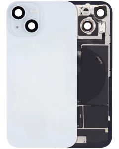 Back Glass With Steel Plate With MagSafe Magnet Pre-Installed Compatible For iPhone 15 (Blue)