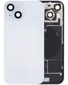 Back Glass With Steel Plate And MagSafe Magnet Pre-Installed Compatible For iPhone 15 - Blue