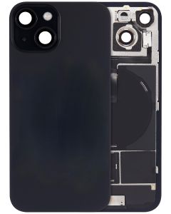 Back Glass With Steel Plate With MagSafe Magnet Pre-Installed Compatible For iPhone 15 (Black)