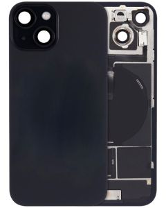 Back Glass With Steel Plate And MagSafe Magnet Pre-Installed Compatible For iPhone 15 - Black
